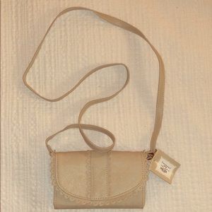 Neutral Scalloped Crossbody